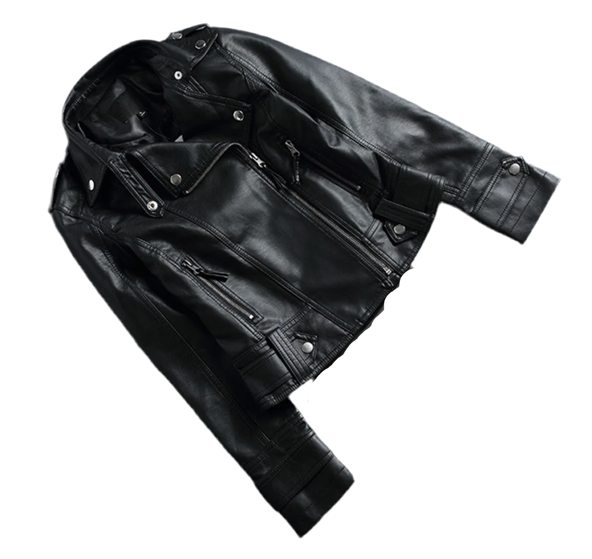 Chic Leather Moto Jacket (2024)