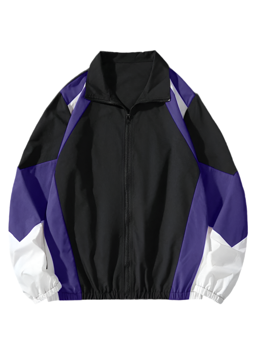 Lightweight Colour-Block Windbreaker