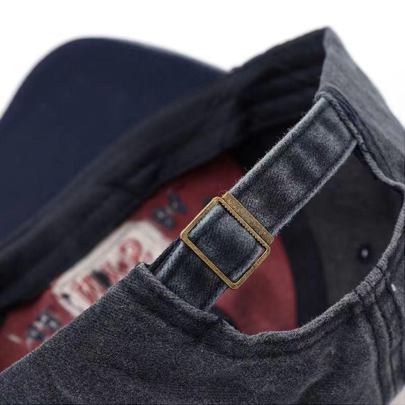 Washed Embroidered Denim Street Cap