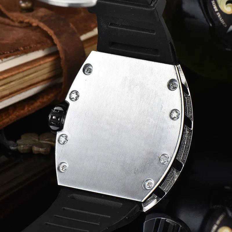 Electro-Plated 'Diamond' Barrel Quartz Watch