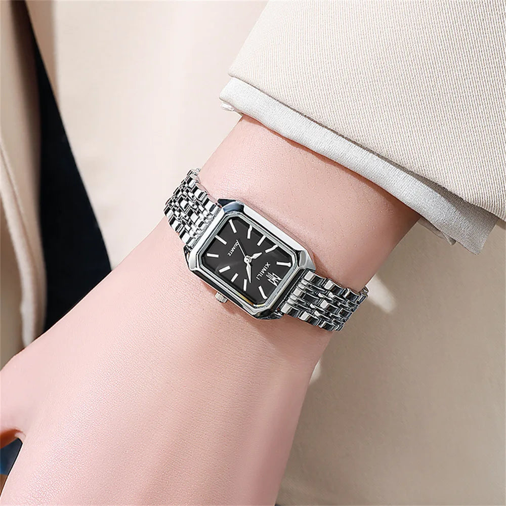 Luxe Square Watch - Gold Alloy Strap (2025)