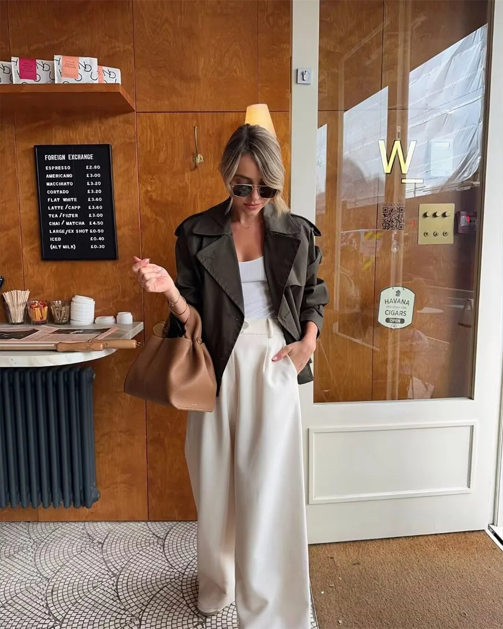 Chic Cropped Trench Jacket