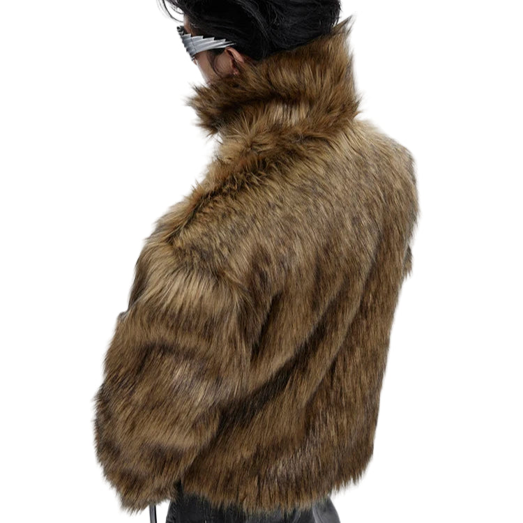 Mauroicardi Winter Faux Fur Fluffy Coat (2024)