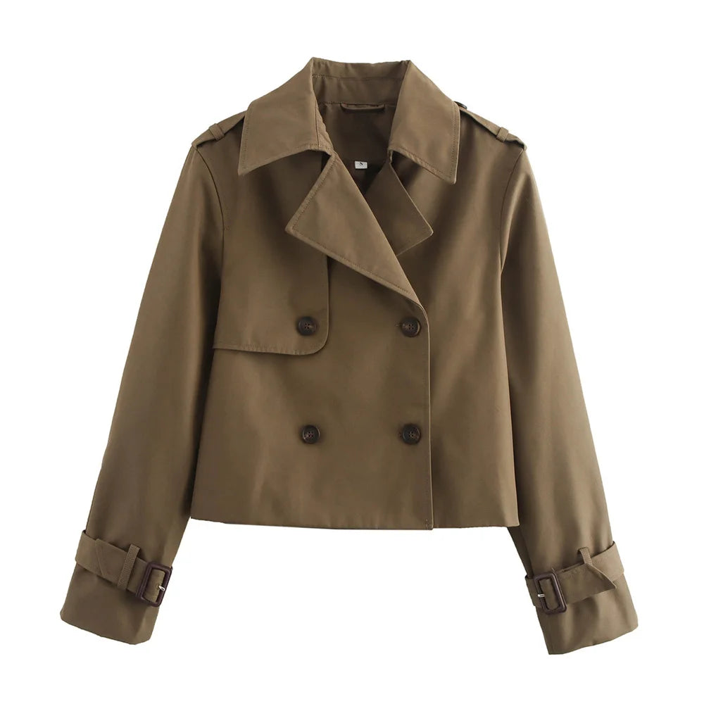 Chic Cropped Trench Jacket
