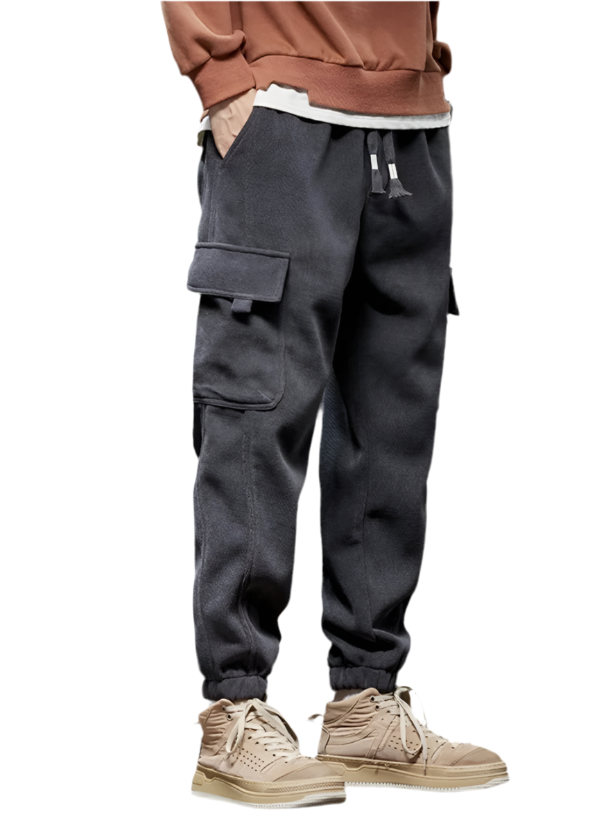 Elastic Waist Straight Jogger Pants