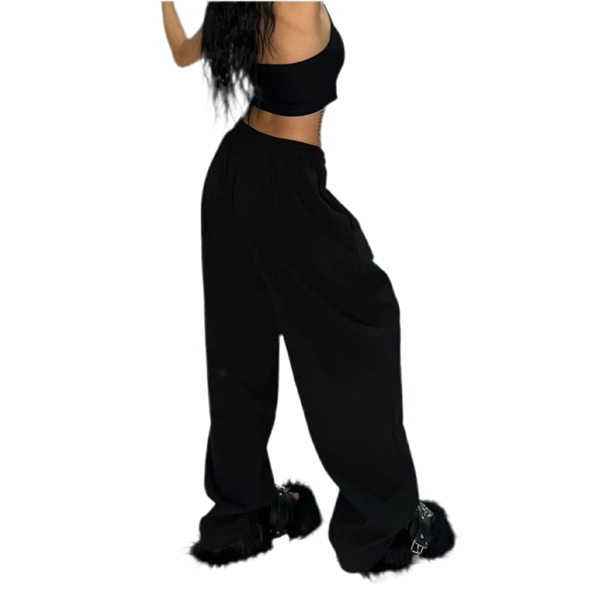 Y2K Lace-Up Baggy Sweatpants