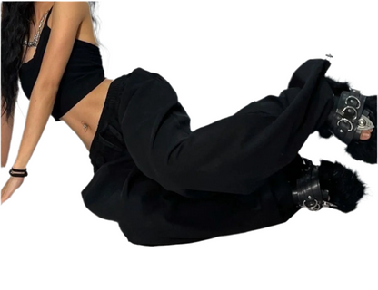 Y2K Lace-Up Baggy Sweatpants
