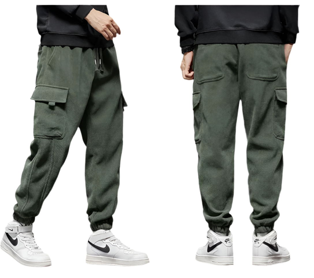 Elastic Waist Straight Jogger Pants