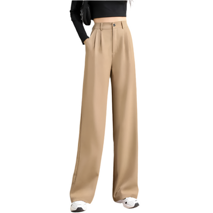 High-Waist Wide-Leg Suit Pants