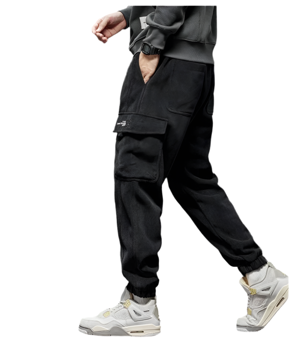 Elastic Waist Straight Jogger Pants