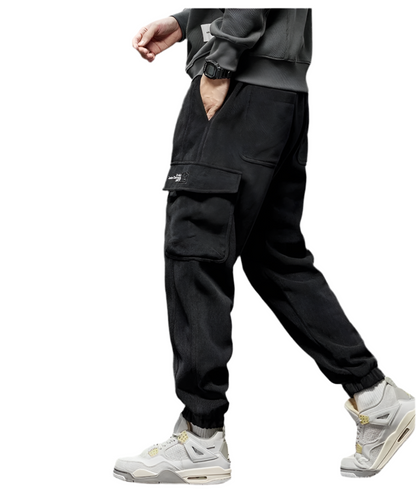 Elastic Waist Straight Jogger Pants