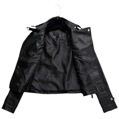 Chic Leather Moto Jacket (2024)