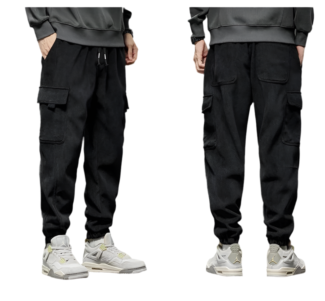 Elastic Waist Straight Jogger Pants