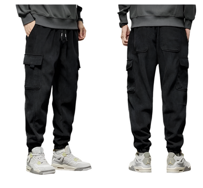 Elastic Waist Straight Jogger Pants