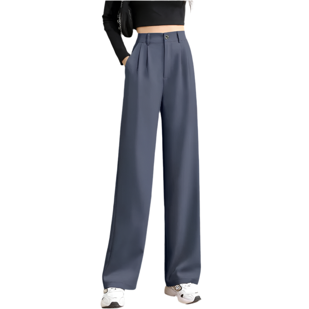 High-Waist Wide-Leg Suit Pants