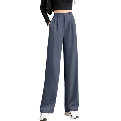 High-Waist Wide-Leg Suit Pants