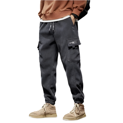 Elastic Waist Straight Jogger Pants