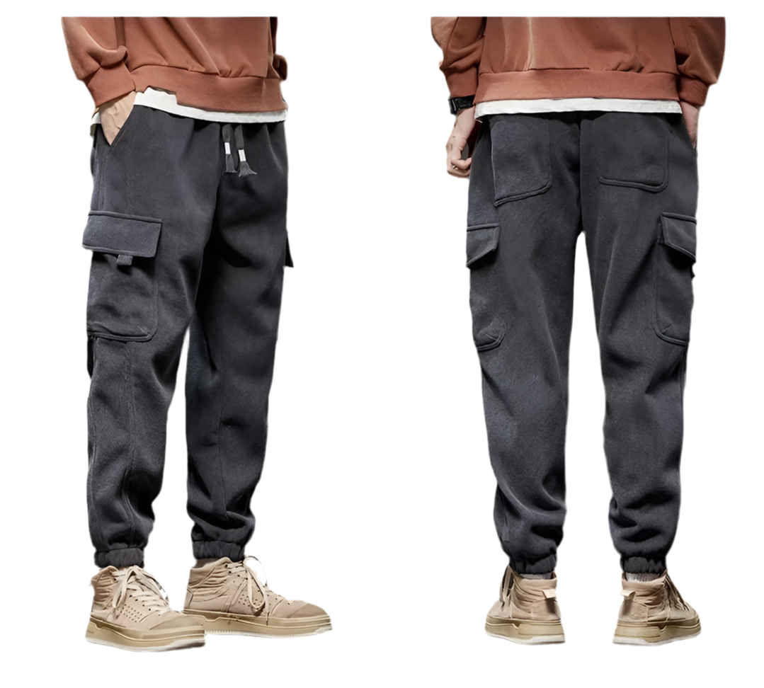 Elastic Waist Straight Jogger Pants
