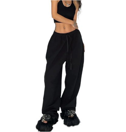 Y2K Lace-Up Baggy Sweatpants