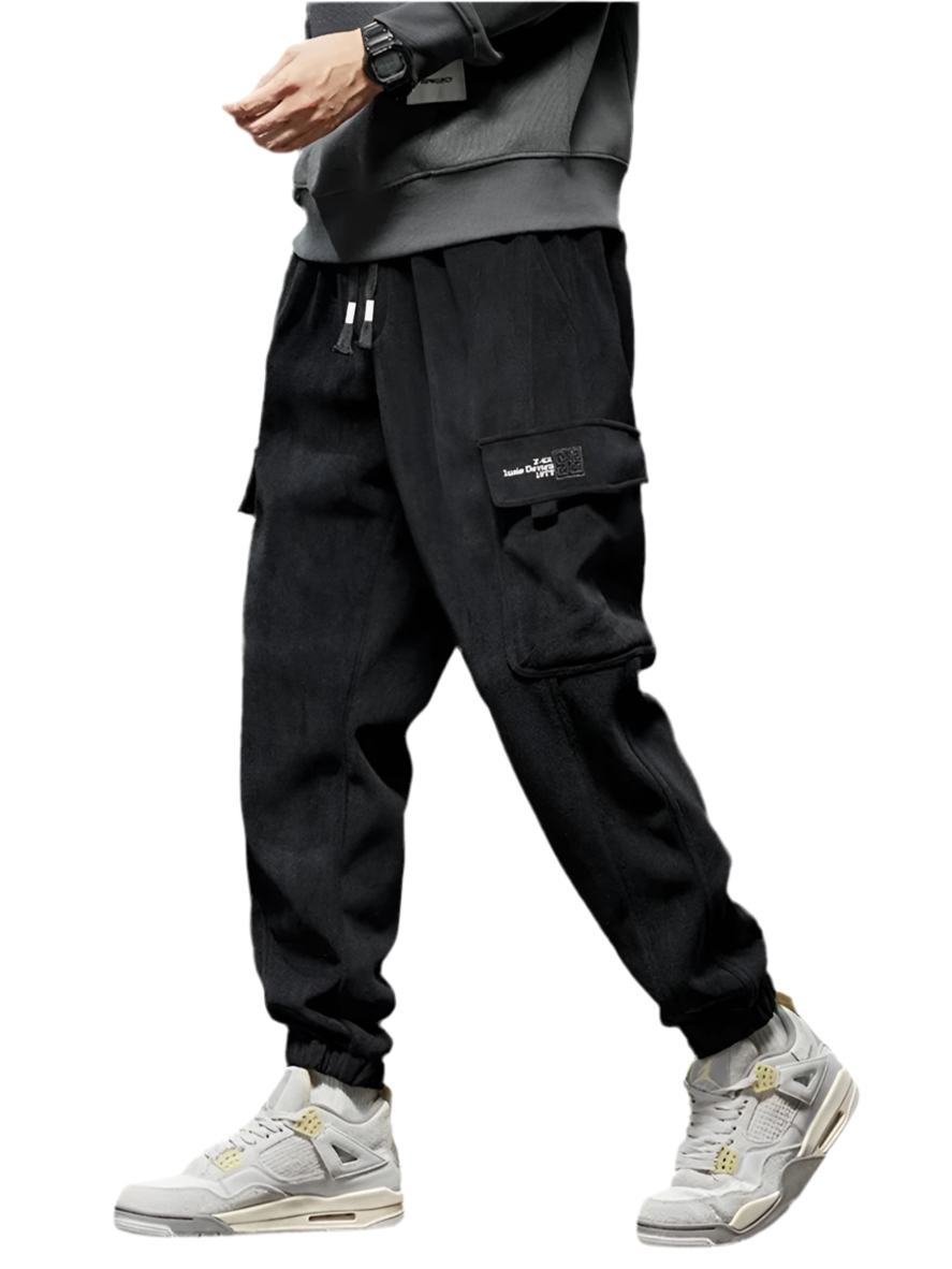 Elastic Waist Straight Jogger Pants