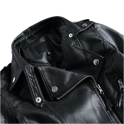 Chic Leather Moto Jacket (2024)