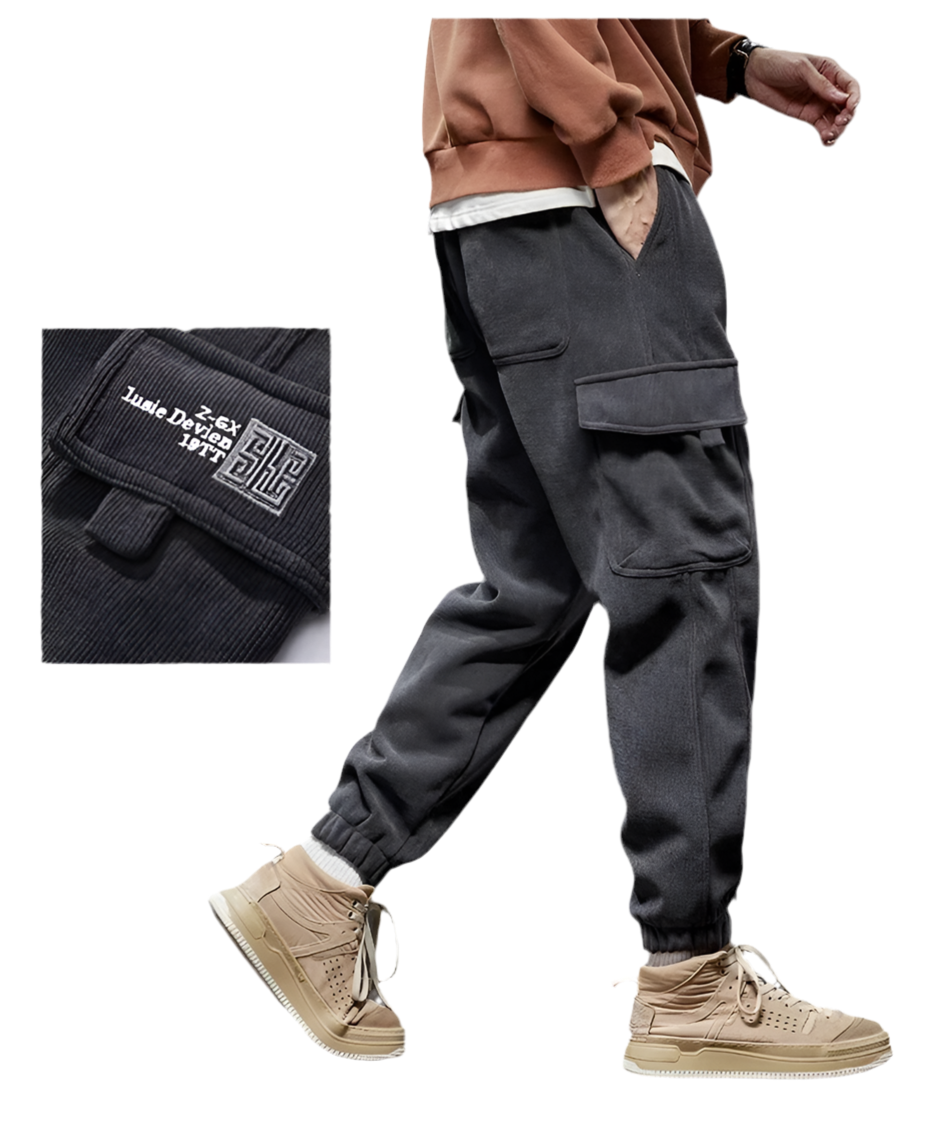 Elastic Waist Straight Jogger Pants