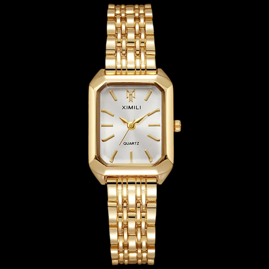 Luxe Square Watch - Gold Alloy Strap (2025)