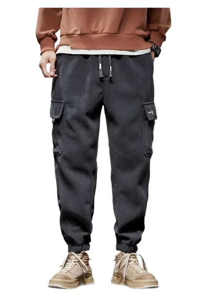 Elastic Waist Straight Jogger Pants