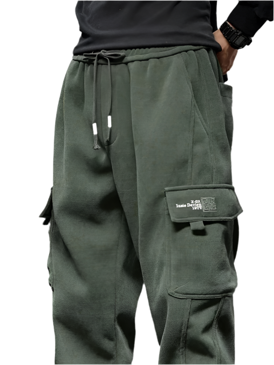 Elastic Waist Straight Jogger Pants