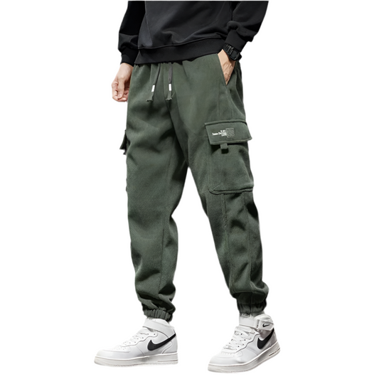 Elastic Waist Straight Jogger Pants