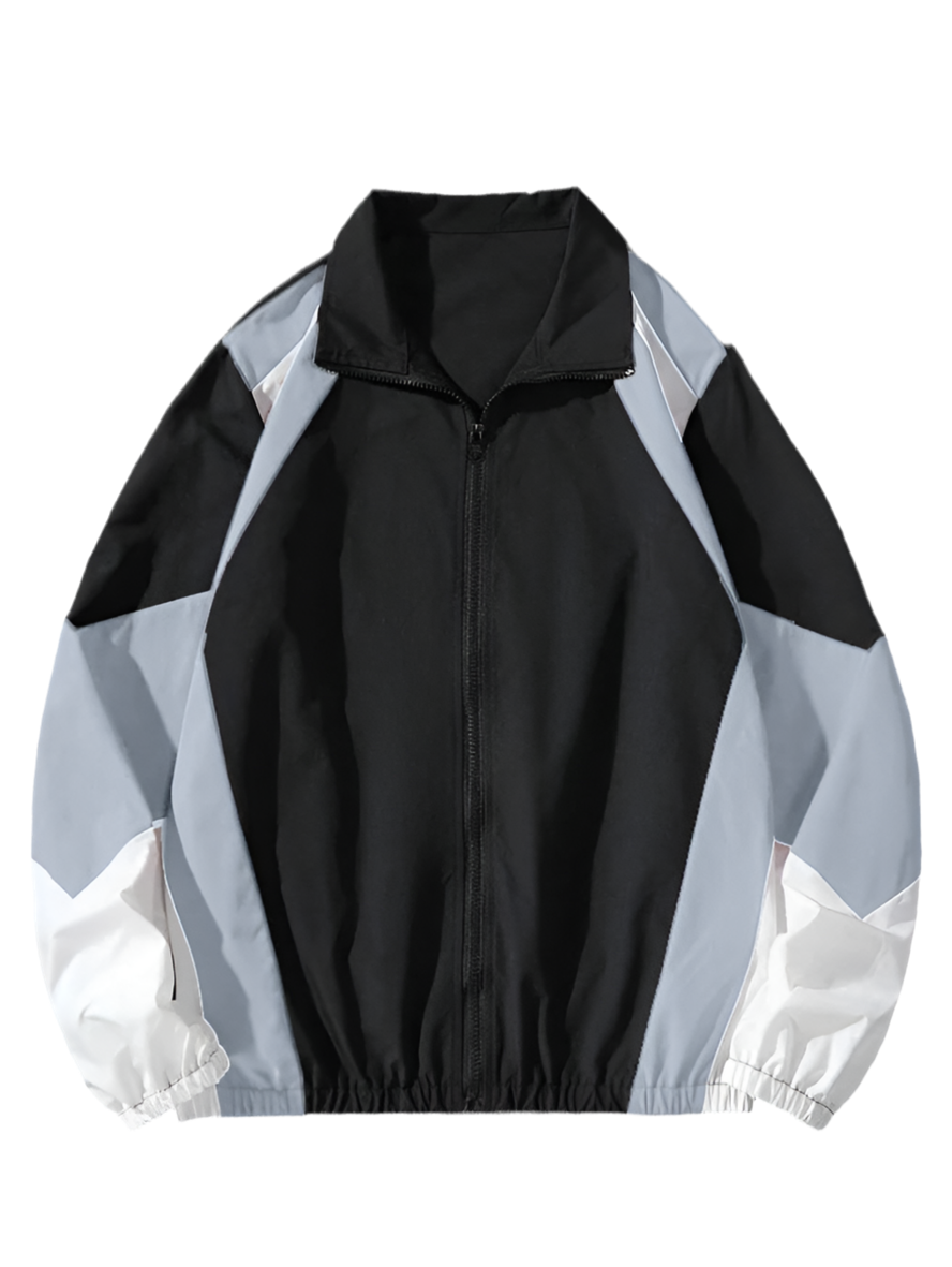Lightweight Colour-Block Windbreaker