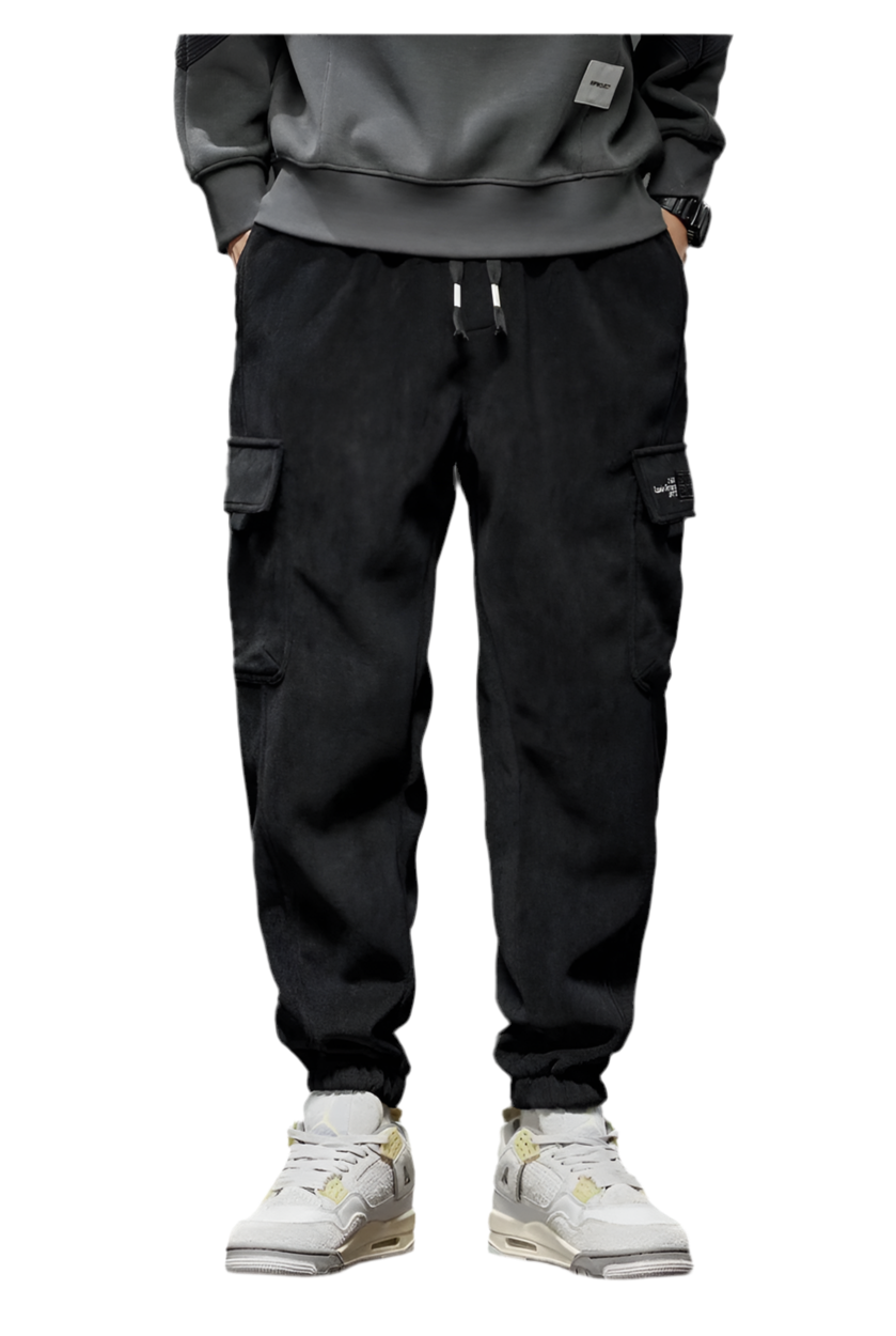 Elastic Waist Straight Jogger Pants