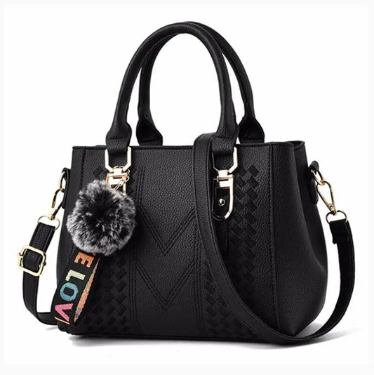 'Sac a Main' Embroidered Leather Messenger Handbag