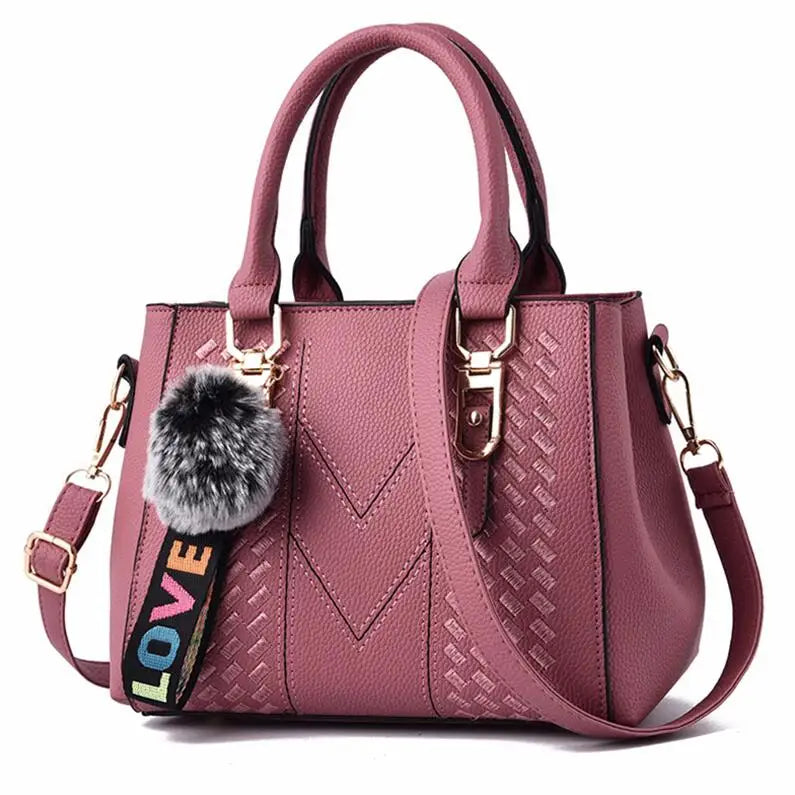 'Sac a Main' Embroidered Leather Messenger Handbag