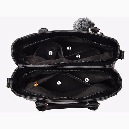 'Sac a Main' Embroidered Leather Messenger Handbag