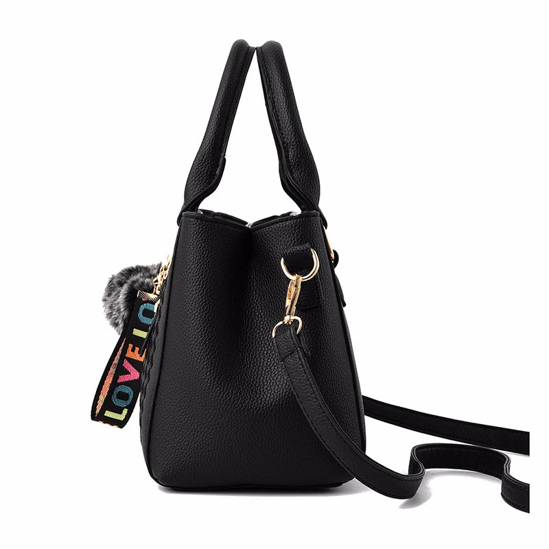 'Sac a Main' Embroidered Leather Messenger Handbag