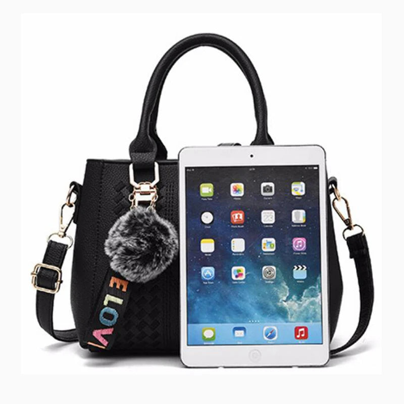 'Sac a Main' Embroidered Leather Messenger Handbag