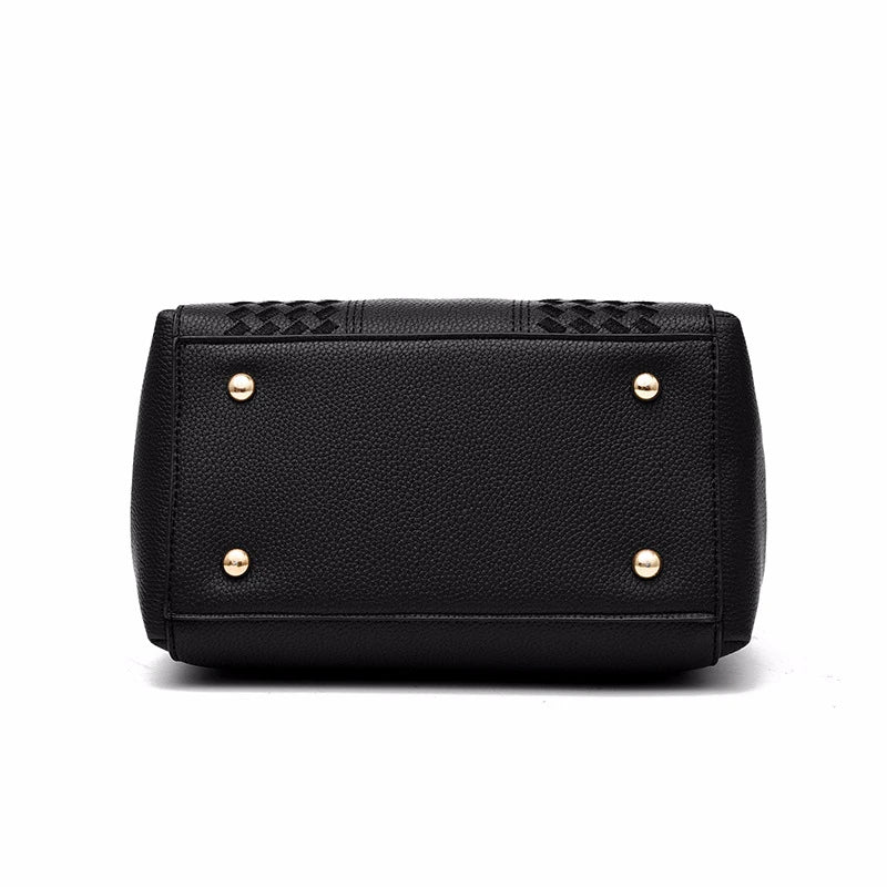 'Sac a Main' Embroidered Leather Messenger Handbag