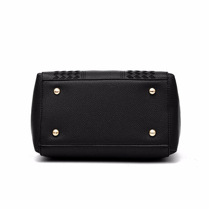 'Sac a Main' Embroidered Leather Messenger Handbag