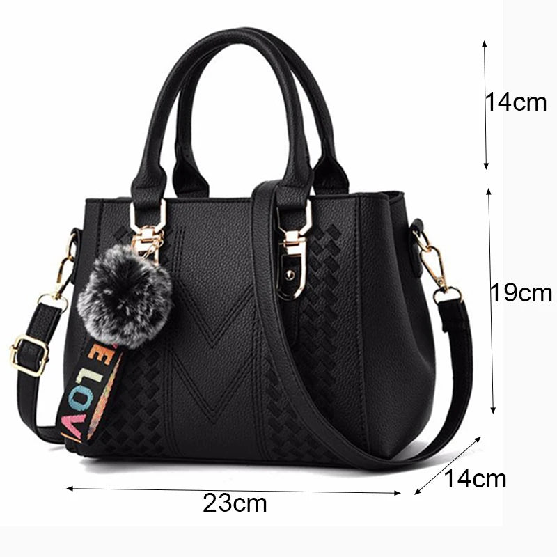 'Sac a Main' Embroidered Leather Messenger Handbag