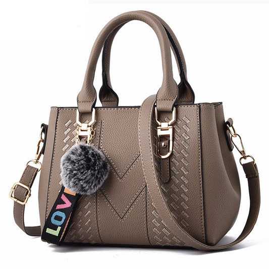'Sac a Main' Embroidered Leather Messenger Handbag