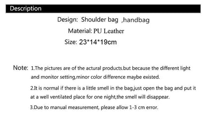 'Sac a Main' Embroidered Leather Messenger Handbag