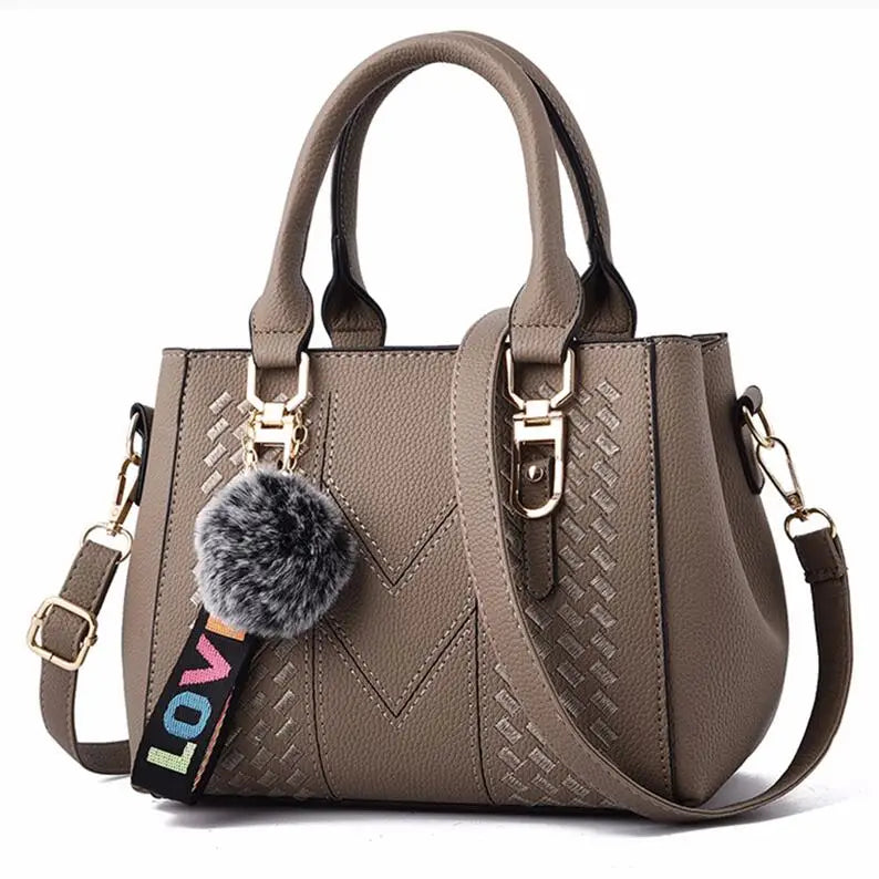 'Sac a Main' Embroidered Leather Messenger Handbag