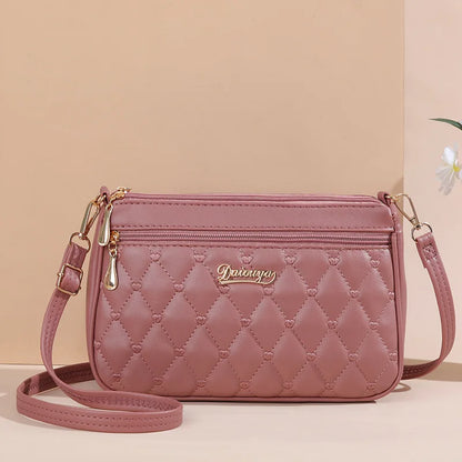 'Sac a Main' Embroidered Leather Messenger Handbag