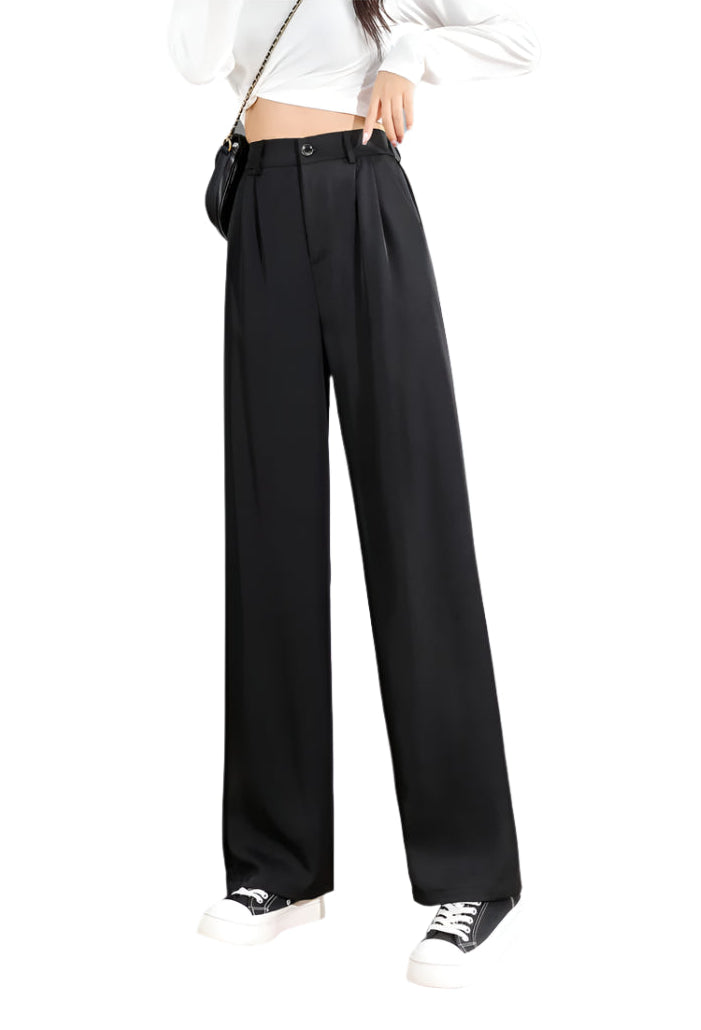 High-Waist Wide-Leg Suit Pants
