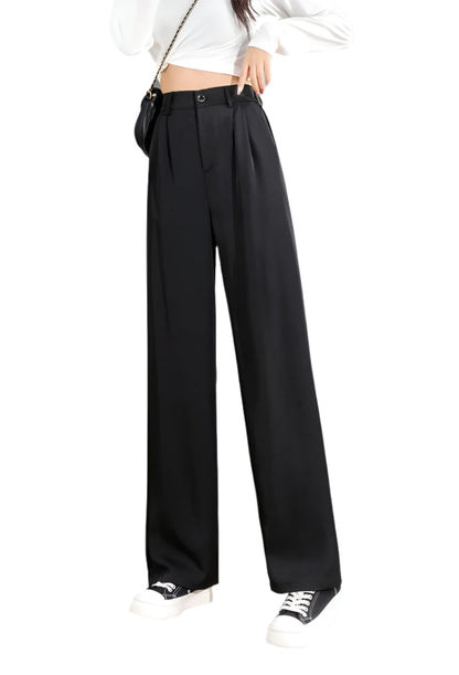 High-Waist Wide-Leg Suit Pants