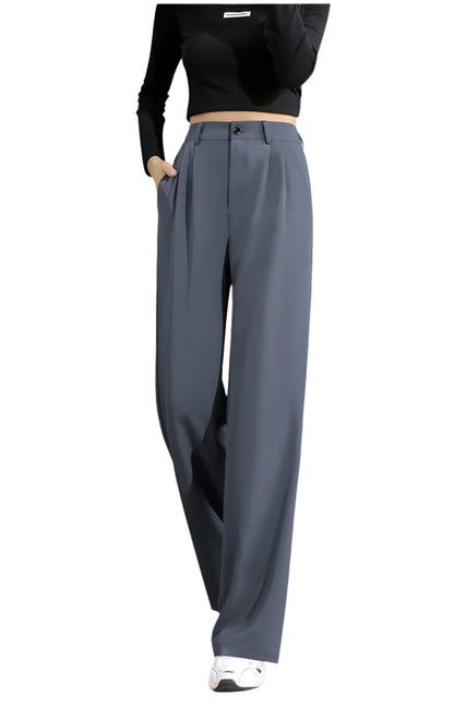 High-Waist Wide-Leg Suit Pants
