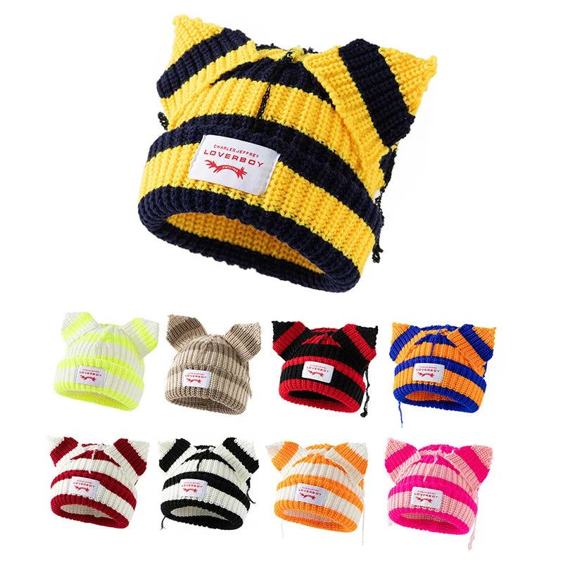 Y2K Cute Ear Personality Beanie