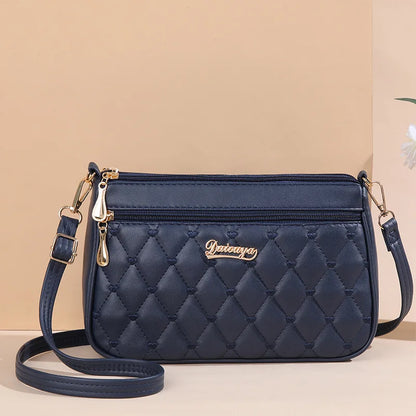'Sac a Main' Embroidered Leather Messenger Handbag