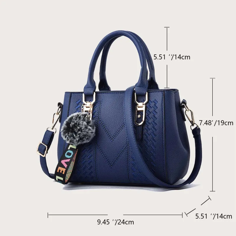 'Sac a Main' Embroidered Leather Messenger Handbag